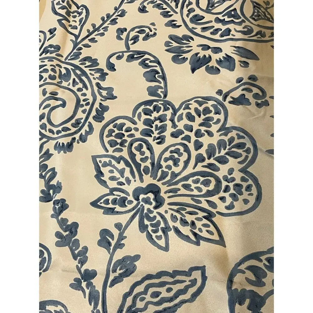 Tea Time China Blue Blackout Single Panel Curtain 50 x 84